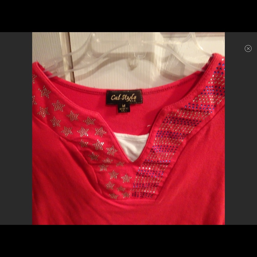 Red Tee !!! Perfect for the Fourth.....🙃 - Picture 3 of 4